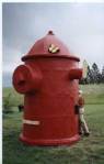 Big Red Fire Hydrant at Dog Bark Park